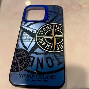 Stone Island Blue and Black Protective Phone Case